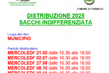 Distribuzione sacchi per rifiuto indifferenziato